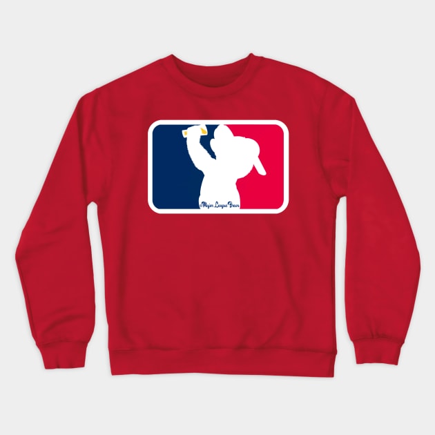 TC Bear Mascot Major League Brews Crewneck Sweatshirt by Major League Brews 